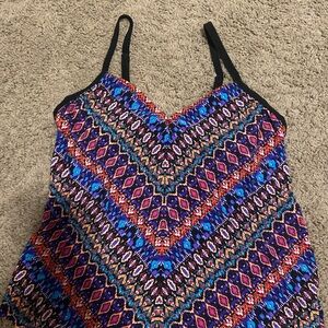 Multicolor Patterned Women’s Swim Top